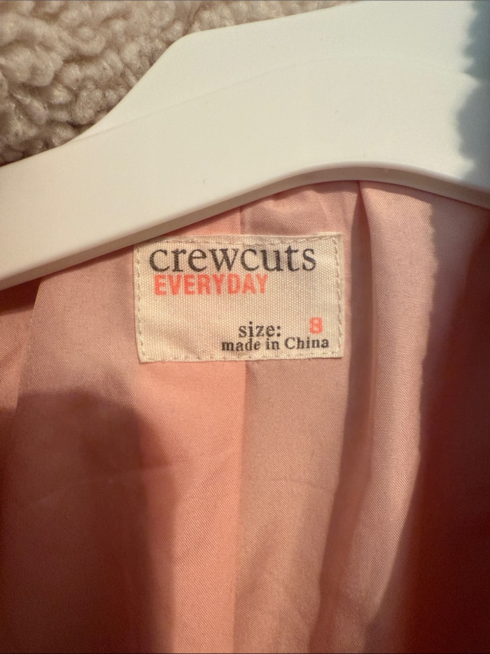 Crewcuts Cream Sherpa Puffer Jacket with Pink Lining - Picture 2 of 7